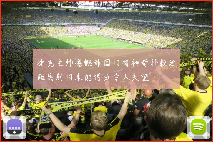 捷克主帅感慨韩国门将神奇扑救近距离射门未能得分令人失望